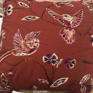 Embroidered Throw Pillow